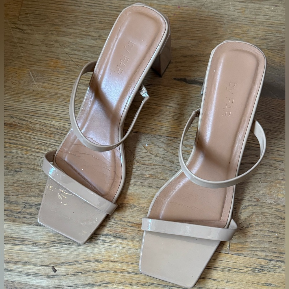 By Far Tanya Nude Patent Leather